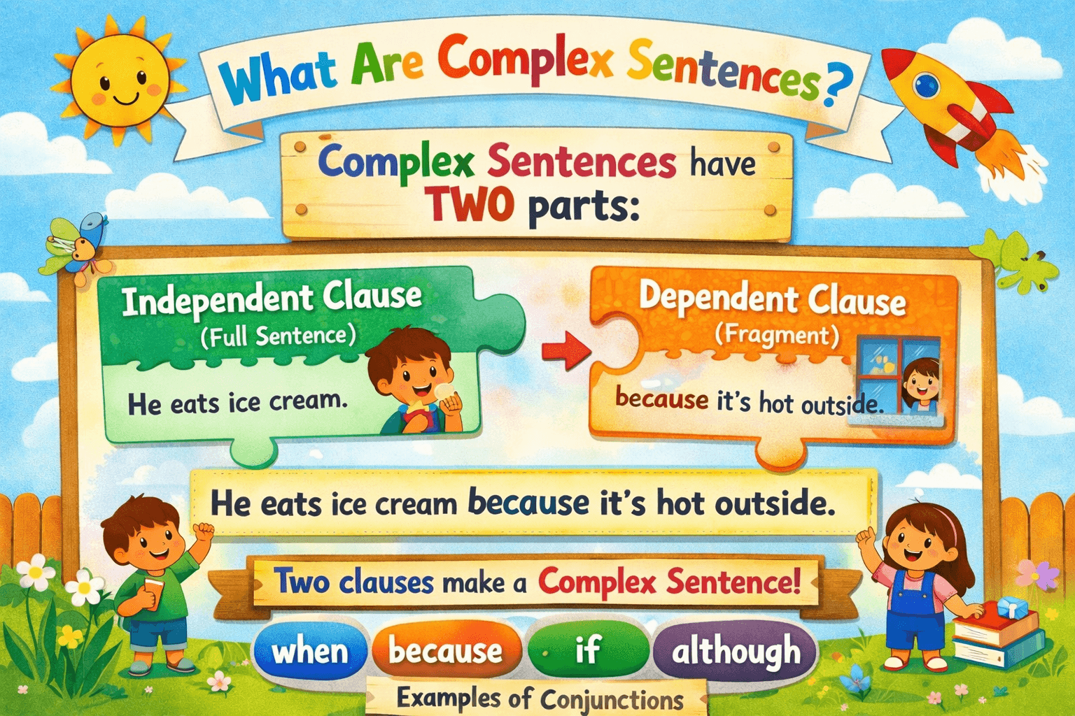 Complex Sentences for Kid